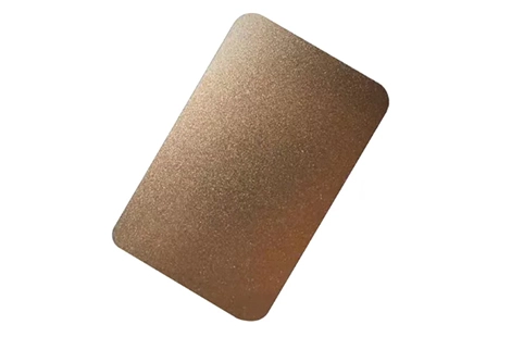 Sandblasted Rose Gold Plate Sheet Stainless Steel